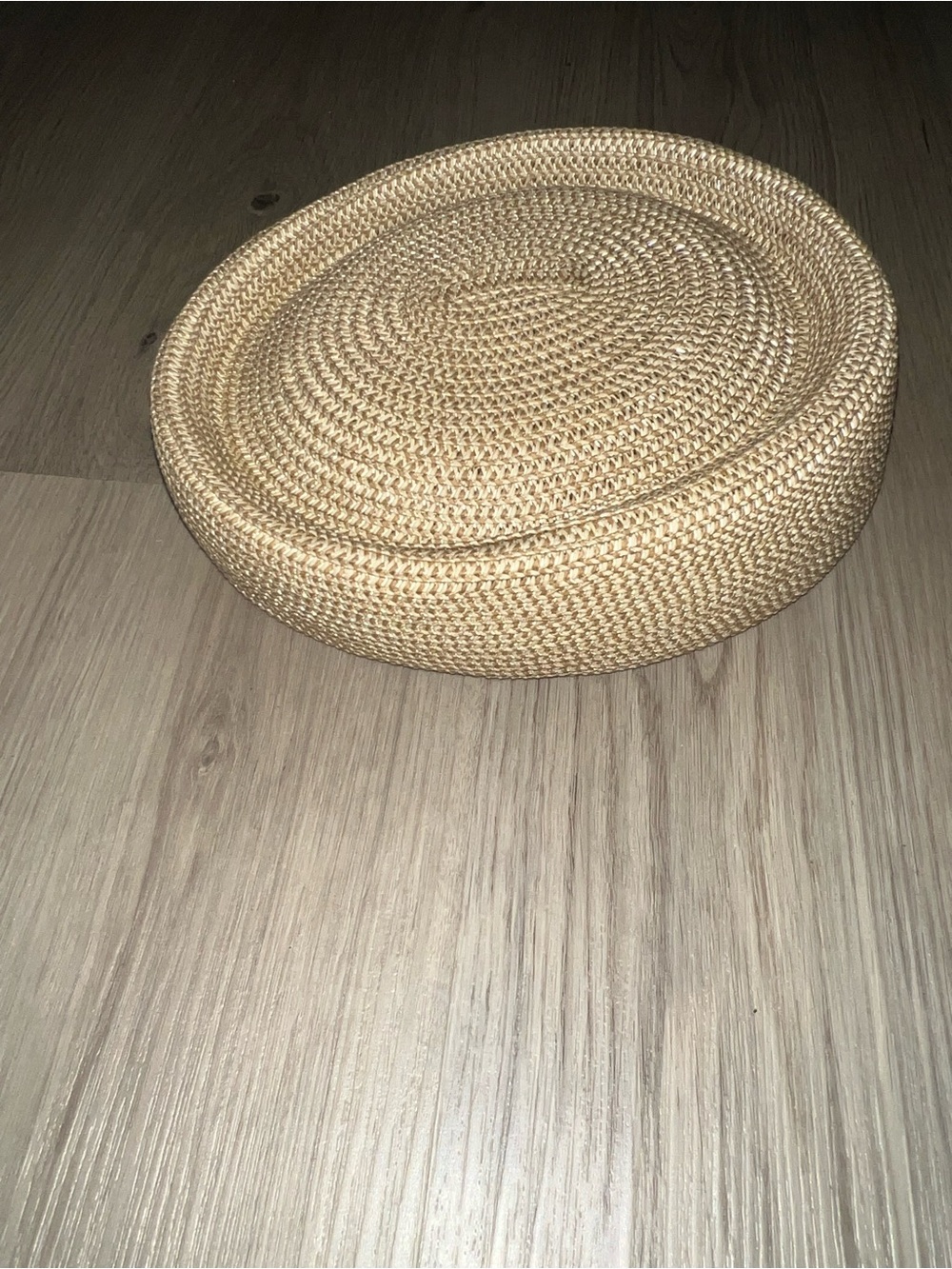 ASOS DESIGN straw pillbox hat in natural